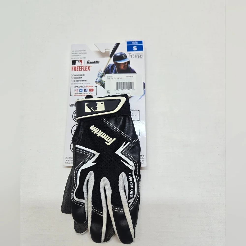 Franklin FreeFlex Youth Mittens - Black/White